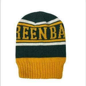 NFL Knit Hat Green and Gold Acrylic Green Bay Packers Winter Adult One Size
